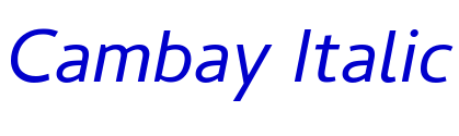 Cambay Italic шрифт